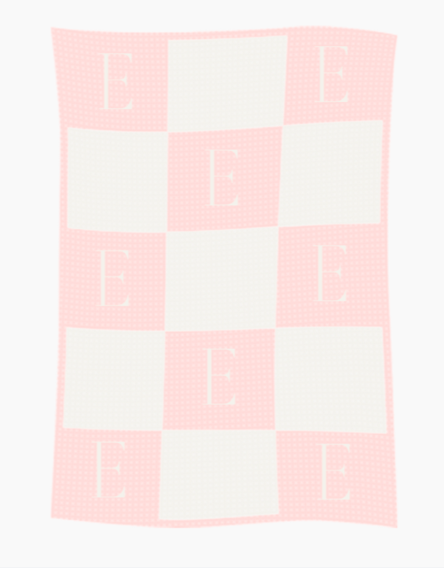 Initial & Blocks Stroller Blanket