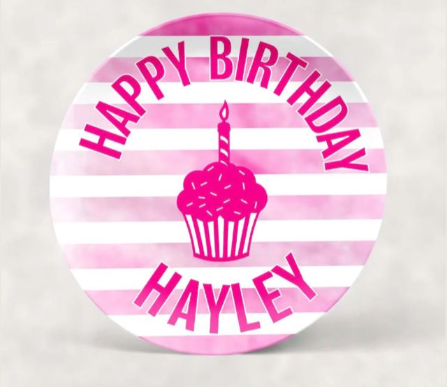 BIRTHDAY GIRL PERSONALIZED PLATE