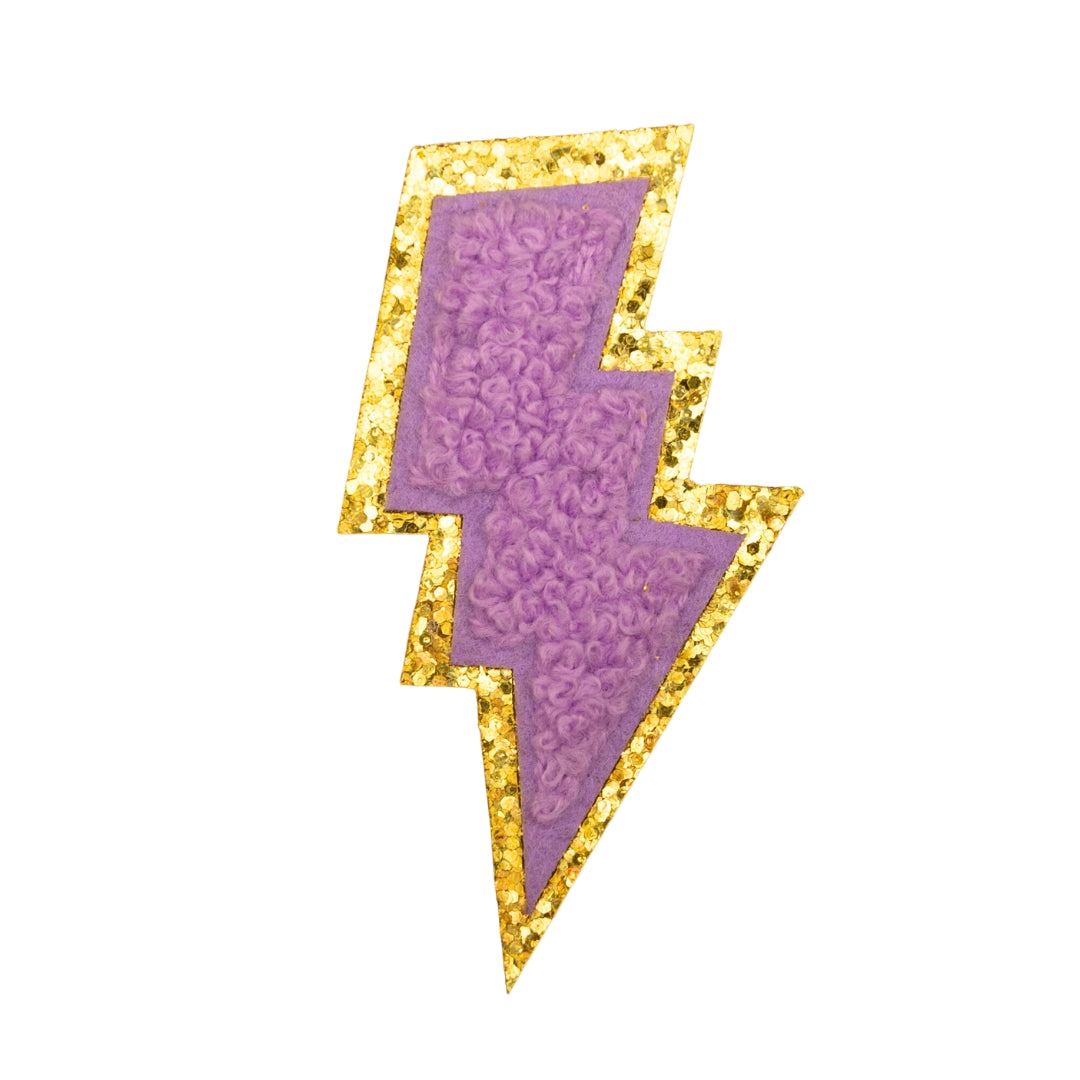 Gold Edge Purple Lightning Patch