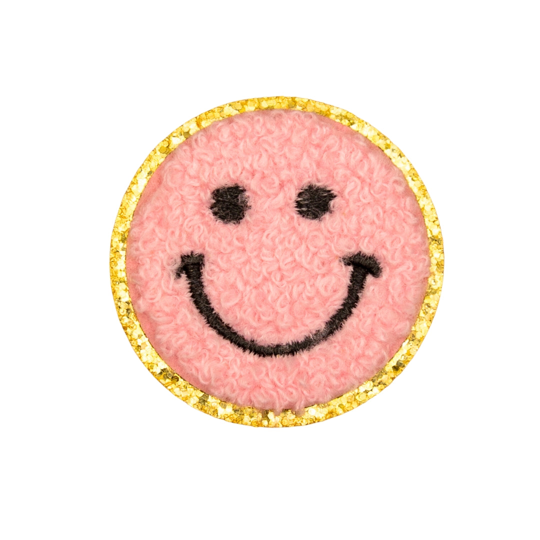 Gold Edge Pink Smiley Patch