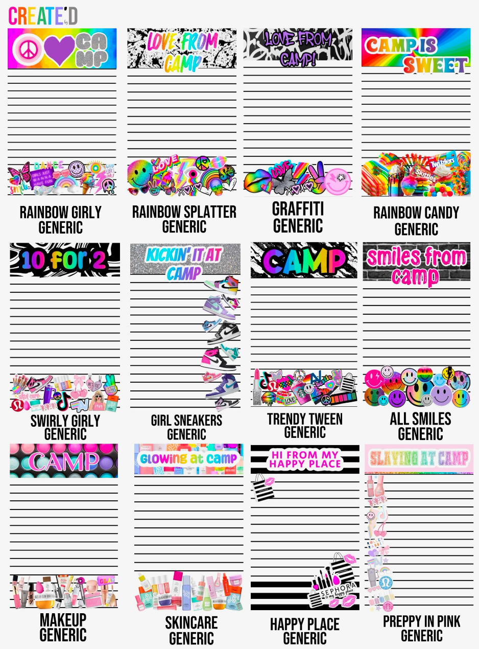 Generic Stationery 25 Sheets / 25 Envelopes