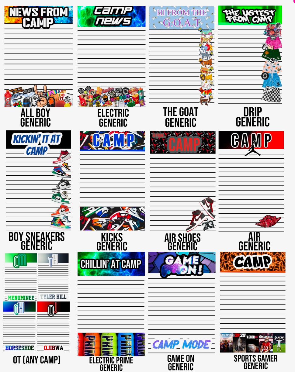 Generic Stationery 50 Sheets / 50 Envelopes