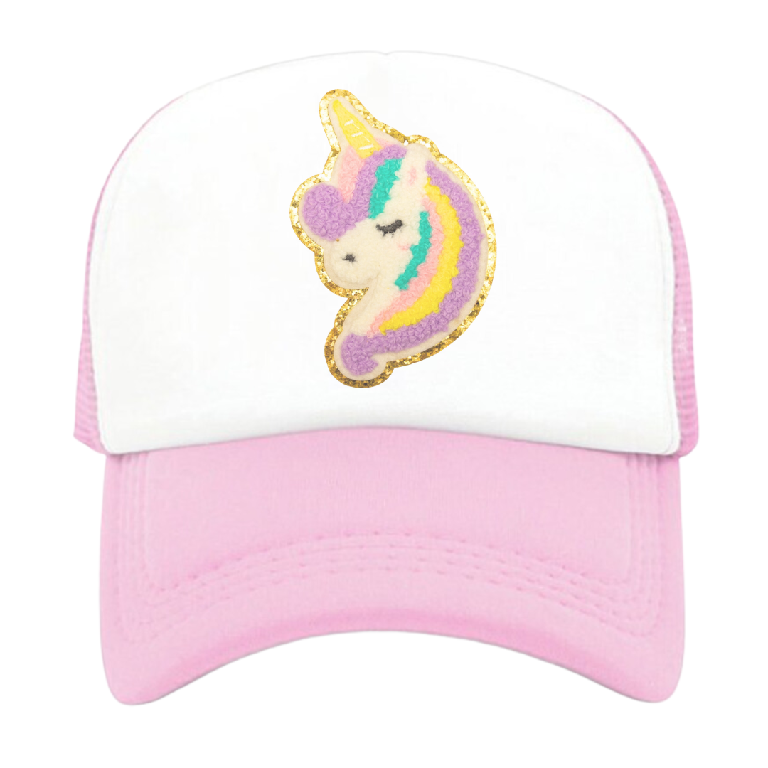 Pink Trucker Hat with Patch
