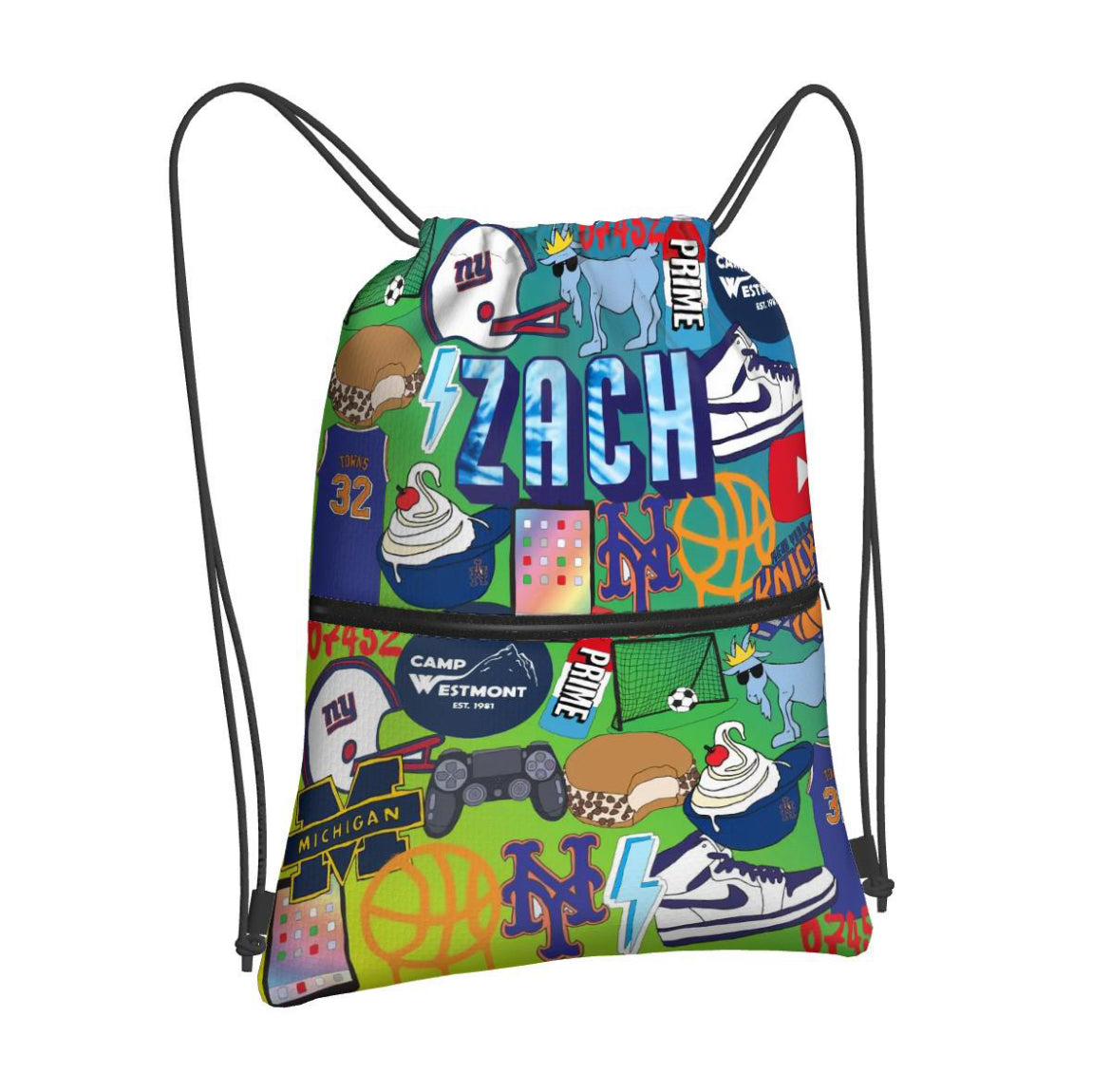 Drawstring Bag With Zipper
