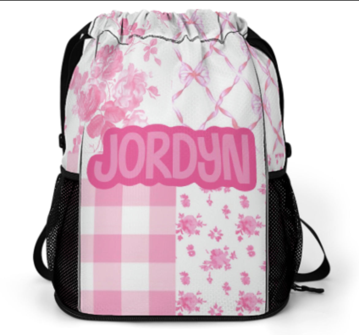 Drawstring Bag With Side Pockets