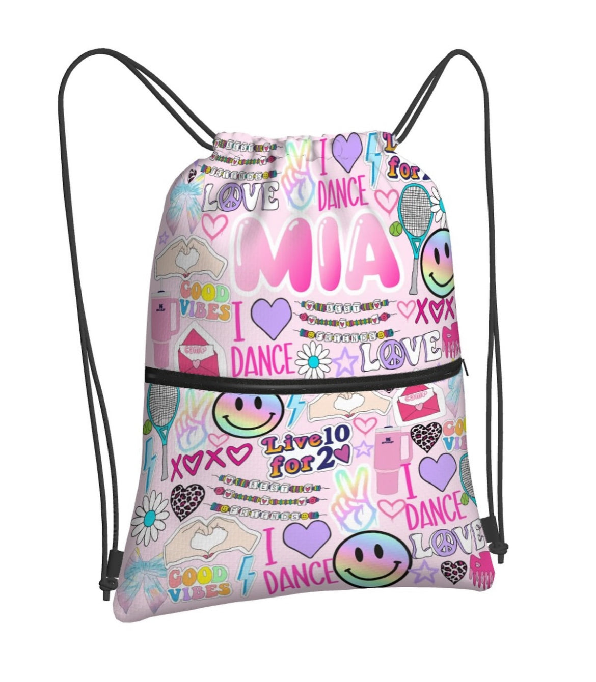 Drawstring Bag With Zipper
