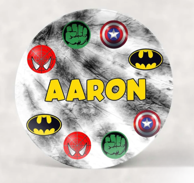 SUPER HERO MIX PERSONALIZED PLATE