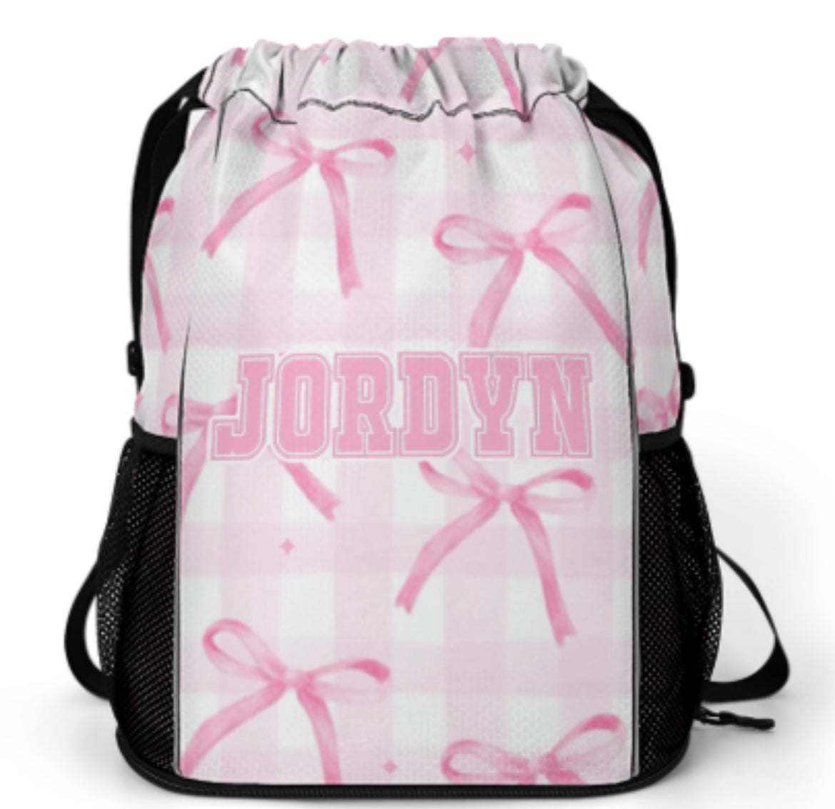 Drawstring Bag With Side Pockets