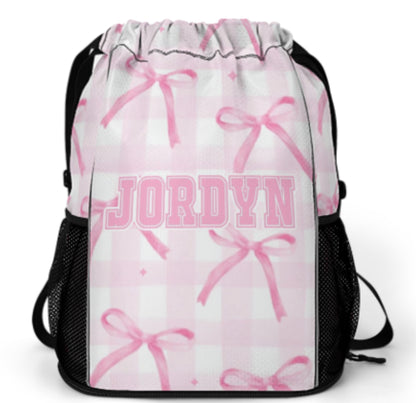 Drawstring Bag With Side Pockets