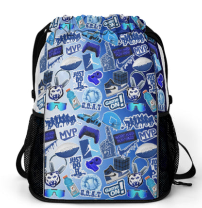 Drawstring Bag With Side Pockets