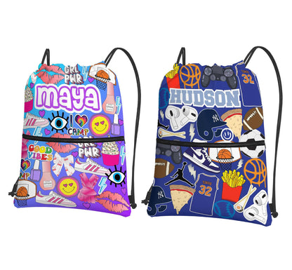 Drawstring Bag With Zipper