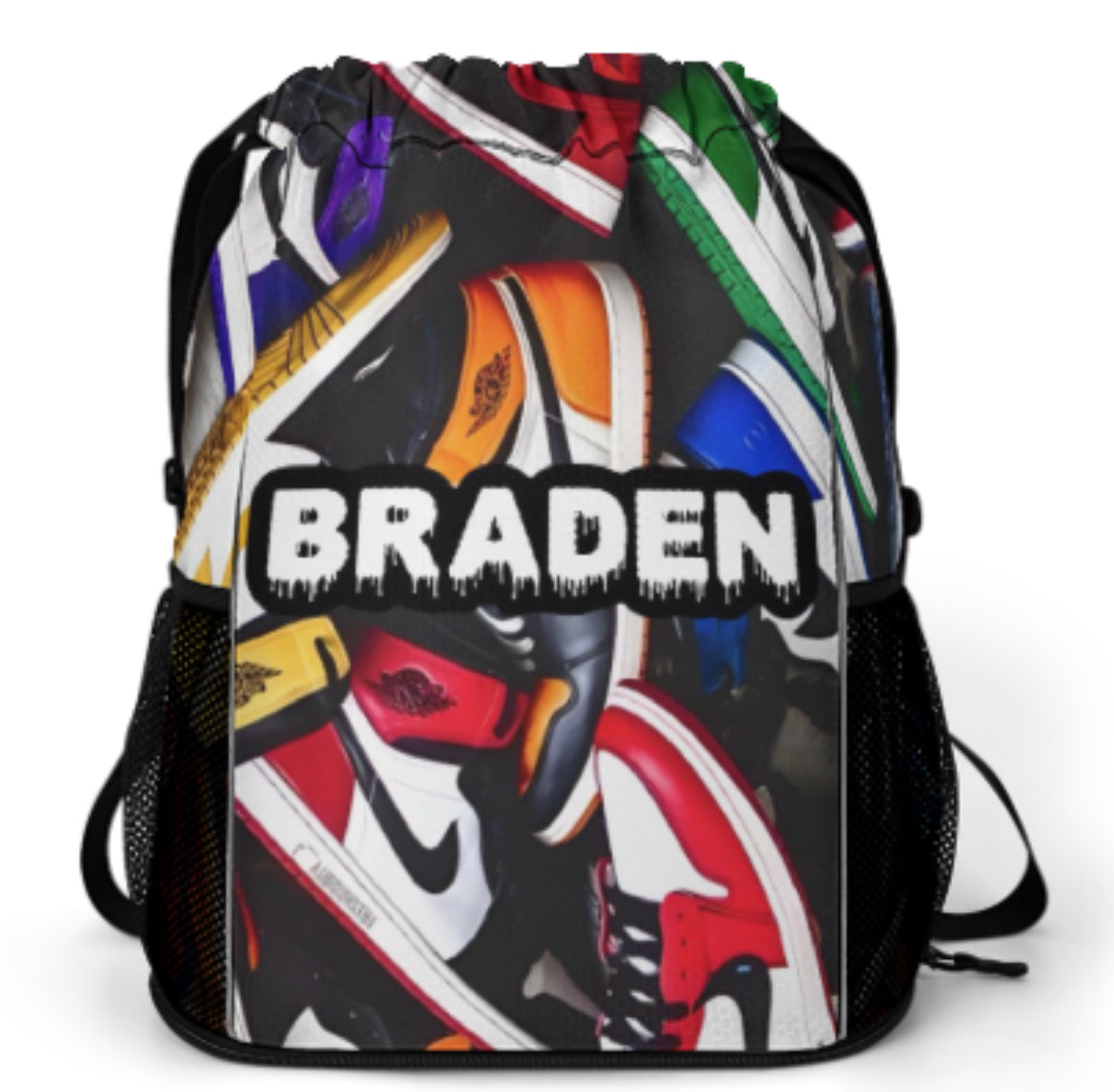 Drawstring Bag With Side Pockets