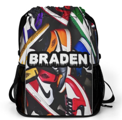Drawstring Bag With Side Pockets