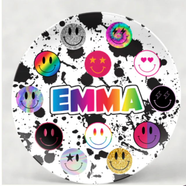 RAINBOW EMOJI PERSONALIZED PLATE