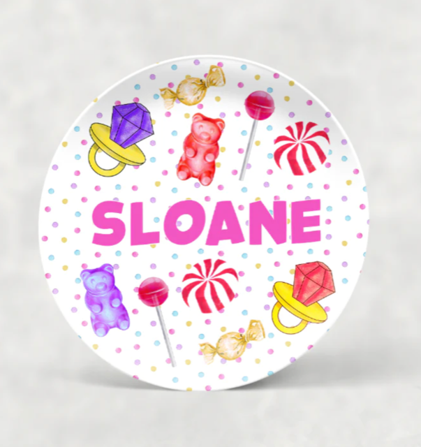 CANDY PERSONALIZED PLATE