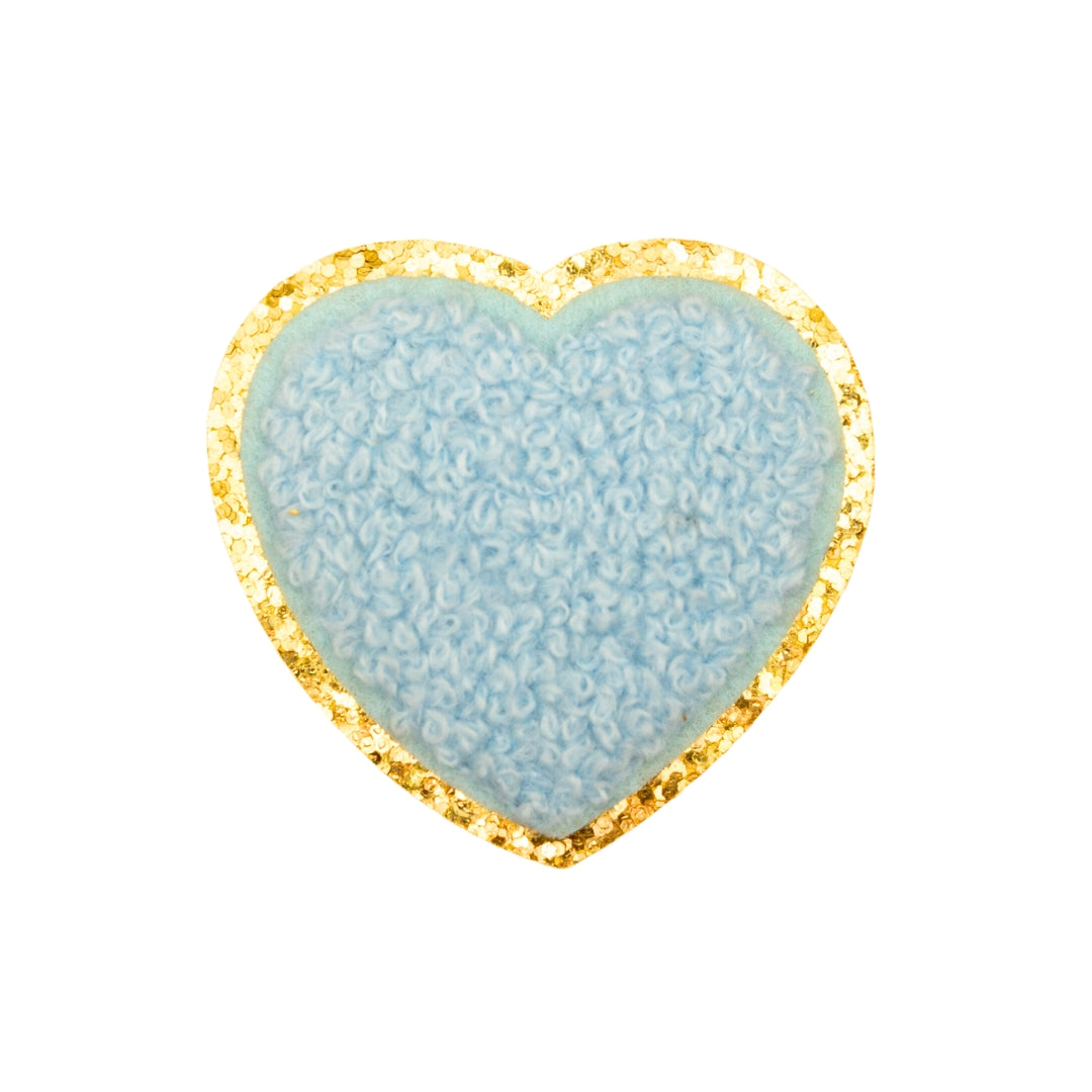 Gold Edge Blue Heart Patch