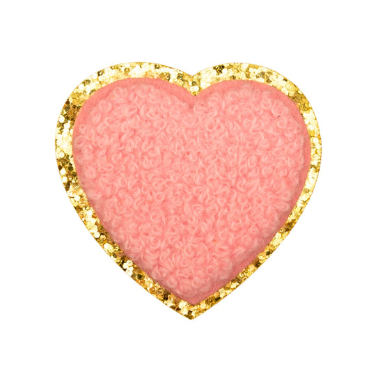 Gold Edge Pink Heart Patch