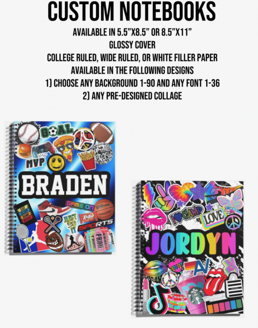 Custom Notebooks - 5.5"x8.5"