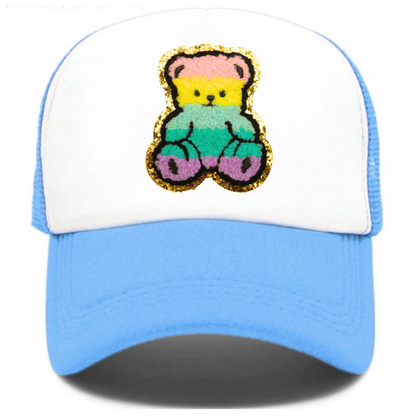 Blue Trucker Hat with Gummy Bear Patch
